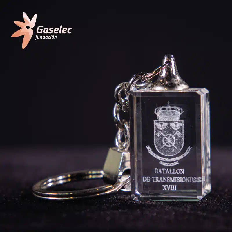 LLAVERO ESCUDO BATALLÓN DE TRANSMISIONES XVIII DE MELILLA 30x20x15